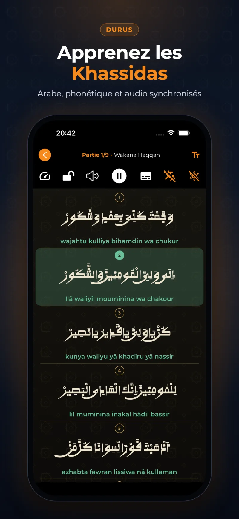 Capture d'écran Kaggu PDF : Apprenez les Khassidas