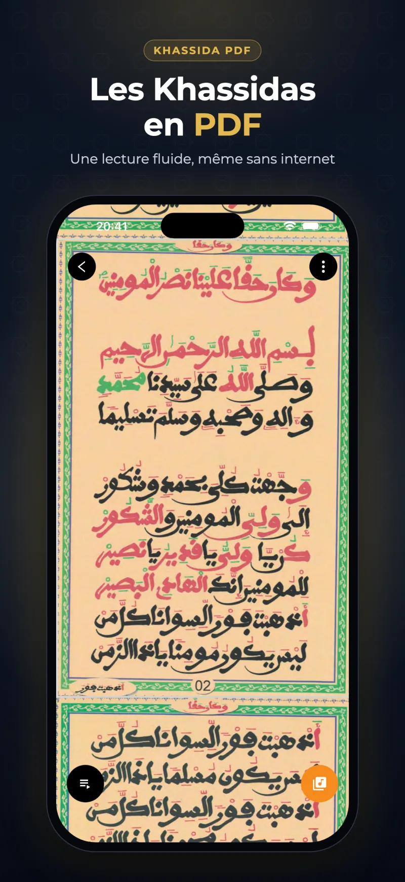 Capture d'écran Kaggu PDF : Les Khassidas en PDF